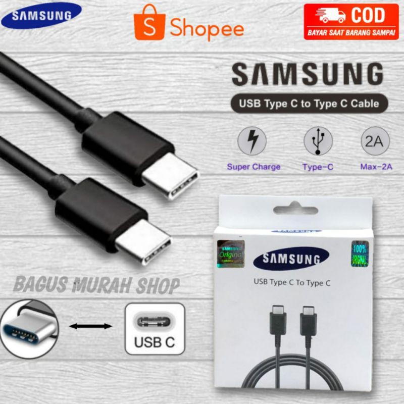 kabel usb type c ke c to type c 15w charger cable redmi 9t