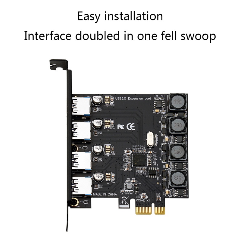 Btsg 4port USB 3.0 PCIE HUB PCI-E Kartu Ekspanding Adapter Controller Extender Cards