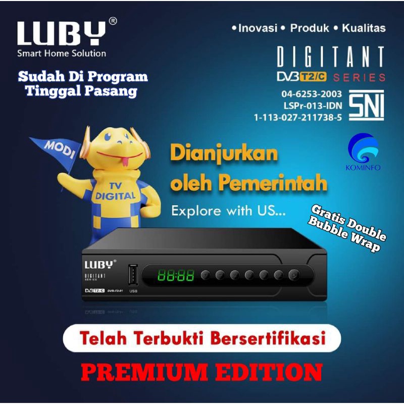 STB TV DIGITAL STB Set Top Box TV Digital Berkualitas Luby DVB-T2-01 android tv berkualitas terbaik 