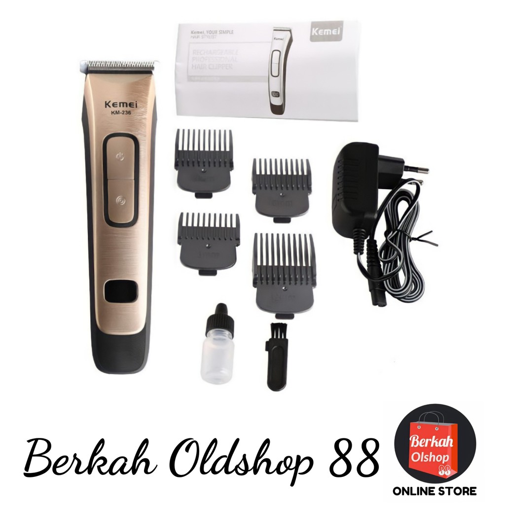 BERKAH OLDSHOP 88 - KEMEI KM 236 CAS CUKUR ANAK/BAYI/KUMIS/JENGGOT HAIR CLIPPER KM-236