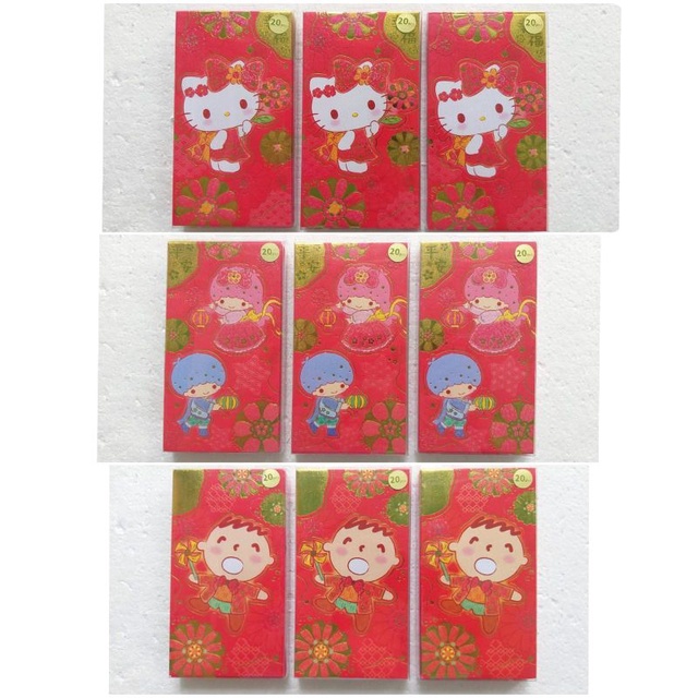 

Angpao Panjang sanrio little Twin Star / Minna No tabo / Hello Kitry
