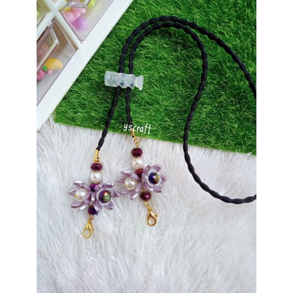 strap 2 in 1 kristal/konektor masker