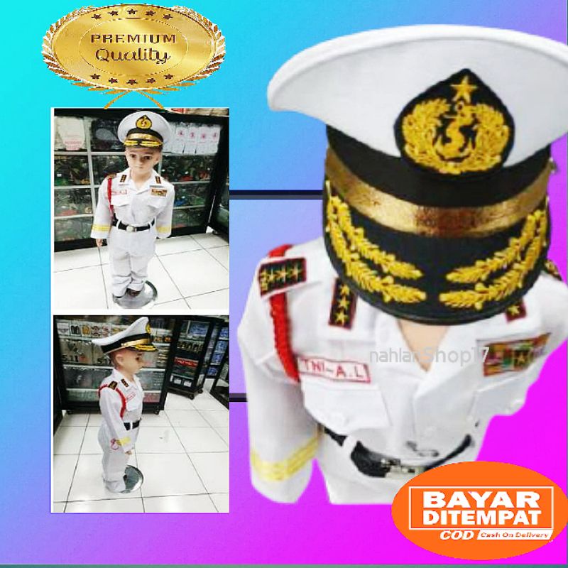 BAJU SERAGAM KOSTUM KARNAVAL ANAK TNI ANGKATAN LAUT / BAJU SERAGAM TNI ANGKATAN LAUT ANAK / KOSTUM