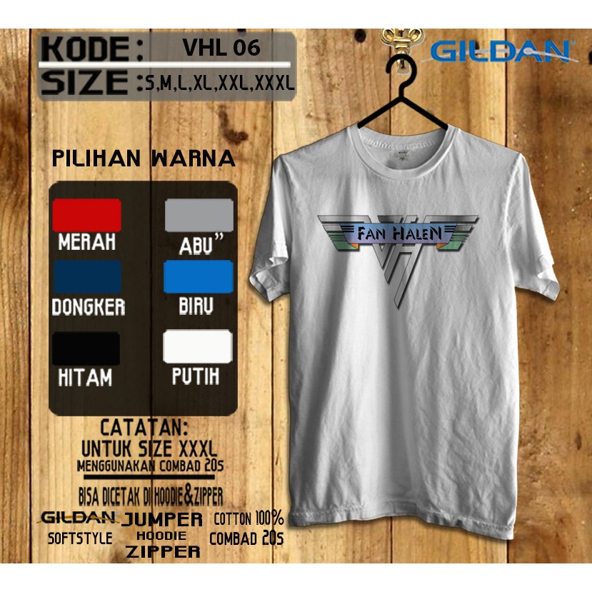 Kaos van halen band original gildan softstyle vhl06