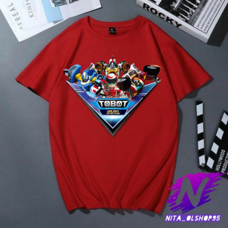 kaos robot kaos anak robot tobot baju kartun anak robot