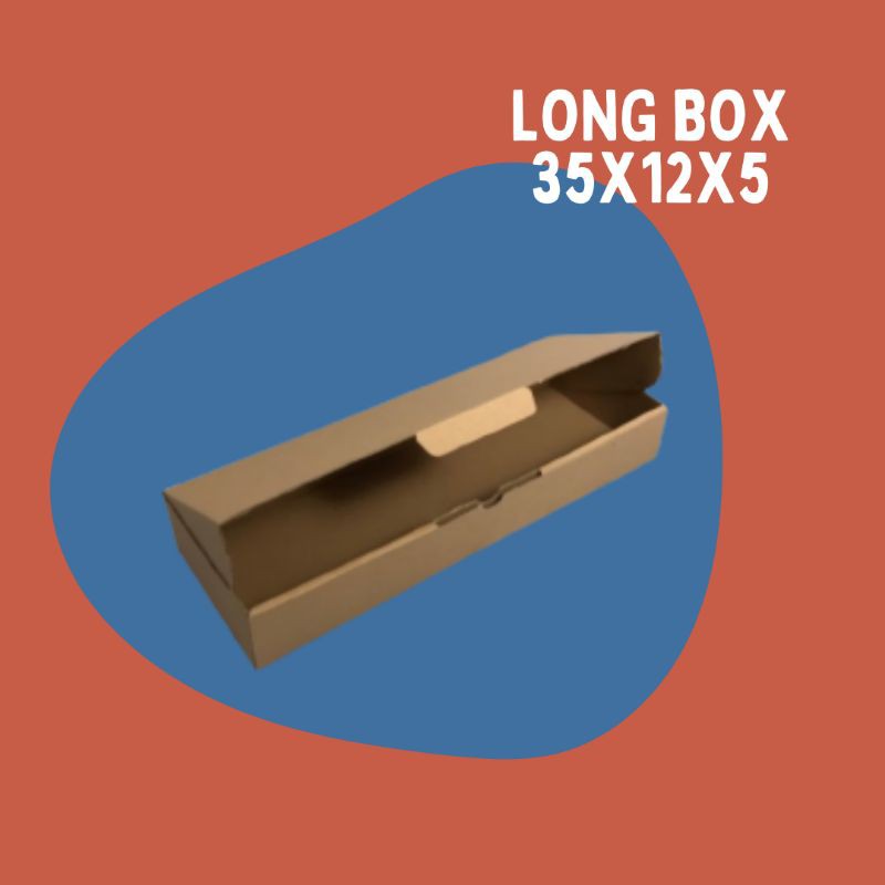

LONG BOX 35x12x5 TERMURAH // KARDUS DIE CUT KARTON COKLAT