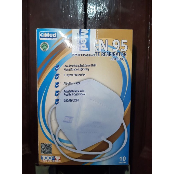 Masker KN95 merk 3imed (Headloop) (Harga per pcs)