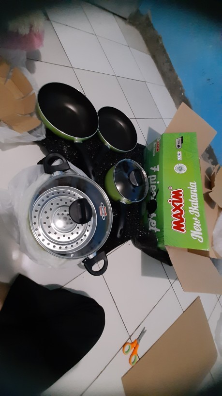 Panci Maxim Tebal New Halania 7 In 1 Original Teflon Cookware