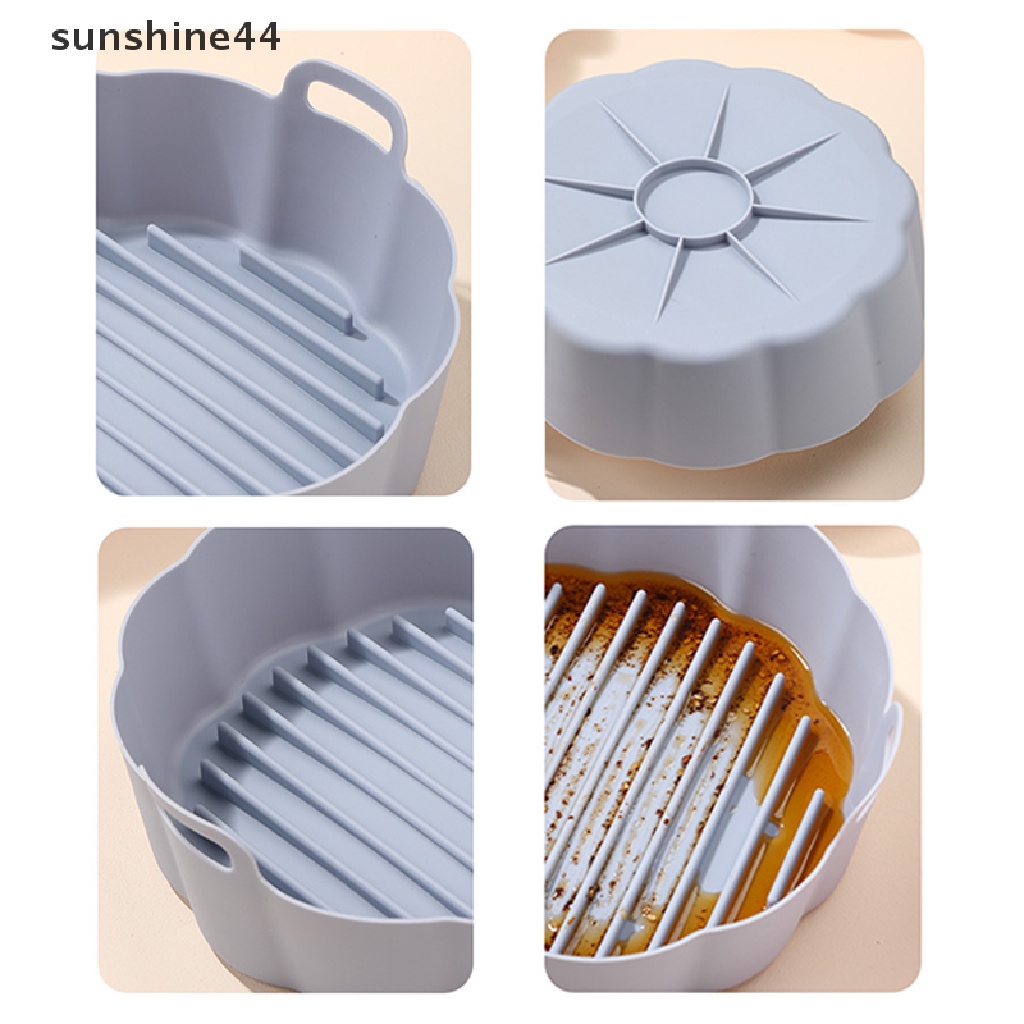 Sunshine 1PC Panci Air Fryer 6.5 &quot;Bahan Silikon Anti Lengket Dapat Dipakai Ulang