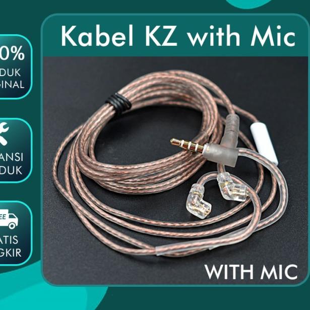 Kabel KZ Copper with Mic Kabel KZ ZSN PRO X KZ ZST X KZ Cable with Mic - Tipe B NEW