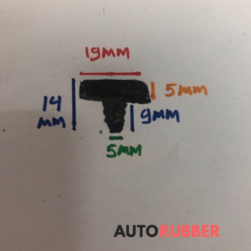 Karet List Meja Model T Gerigi