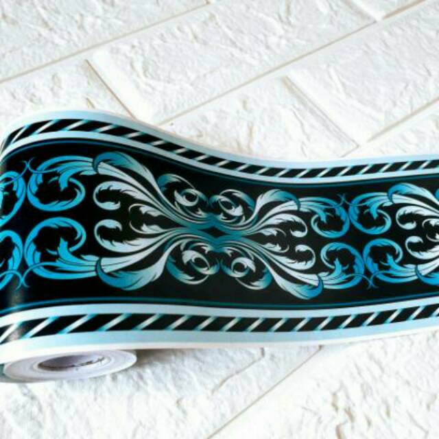 

Distributor Grosir murah Border list pembatas warna hitam motip batik biru