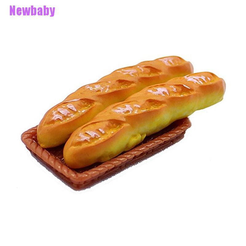 (Newbaby) 5pcs / Set Mainan Miniatur Roti Mini Untuk Dekorasi Rumah Boneka