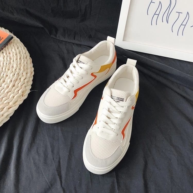 Sepatu Sneakers Cewek Casual Kets Fashion Kasual Wanita Cewek Perempuan Korea Dewasa Putih Terbaru Klasik Kekinian Premium Murah-7