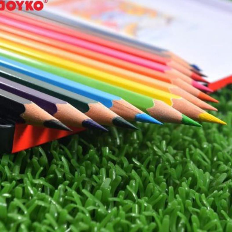 JOYKO PENSIL WARNA CP 12 TC / JOYKO12 WARNA CASE KOTAK COLOUR PENCILS COLOR CP-12TC KALENG SET MURAH