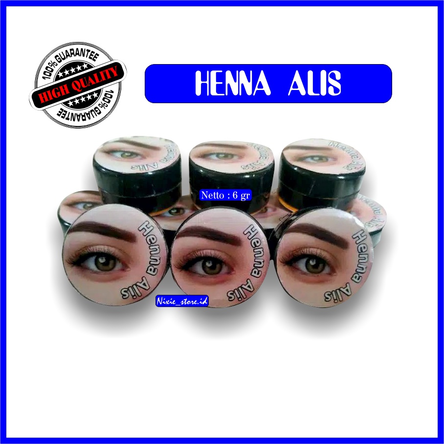 Henna alis Tatto alis eyebrow Tahan Lama Bagus 6 Gram Coklat dan Hitam