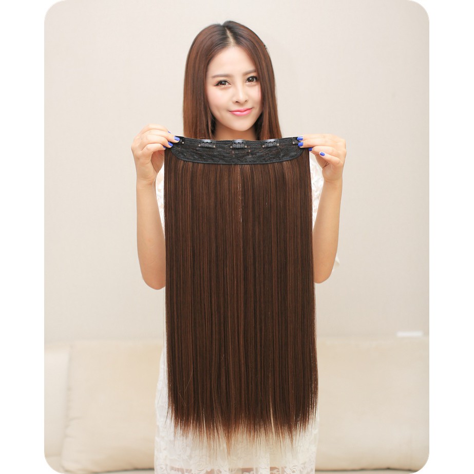 Long hair clip rambut palsu wig panjang extension aksesoris accesories