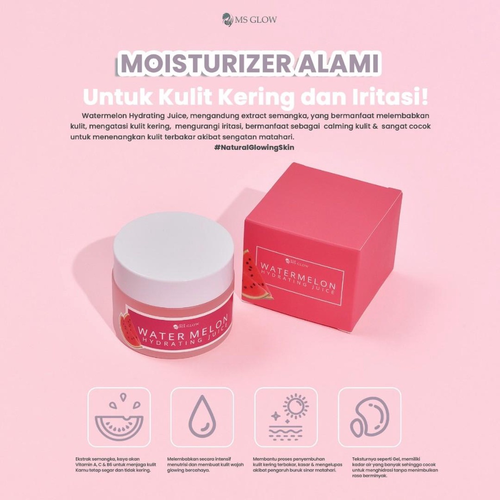 Watermelon Hydrating Juice Moisturizer MS GLOW Terbaru