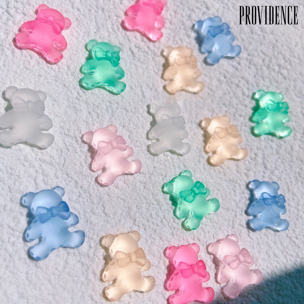 Providence 30Pcs/Set Nail Ornaments Shiny Effect Ice Penetration Bear Shape Fashion Polish UV Gel Manicure Accessories for Female