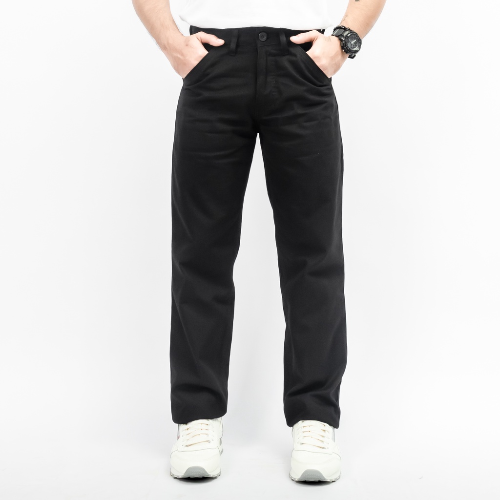 Gizmo Celana Chino Reguler Forthright Black Loose pants