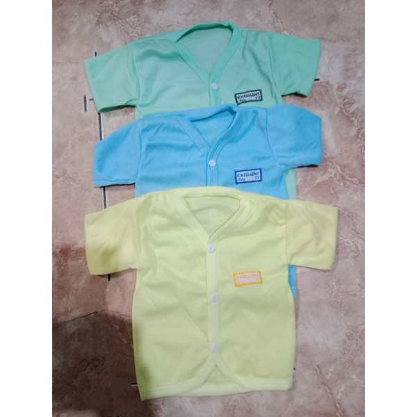 3 pcs Baju pendek polos newborn / BAJU NEWBON/BAJU BAYI