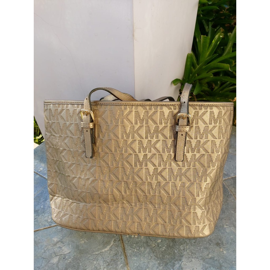 [PRELOVED] MK Ladies Tote Bag in Gold