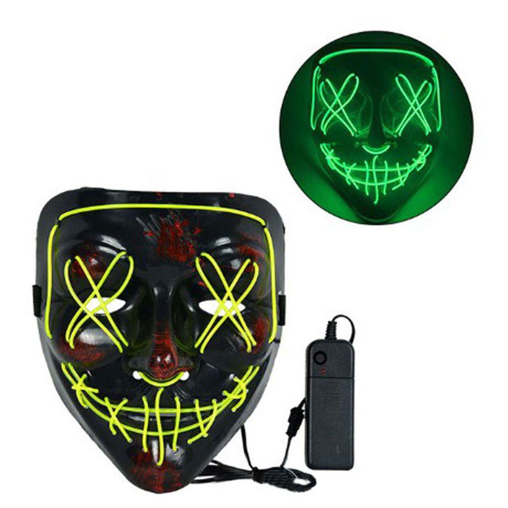 Top Halloween protectionFashion Cosplay Props Gaun Halloween Topeng Lampu LED