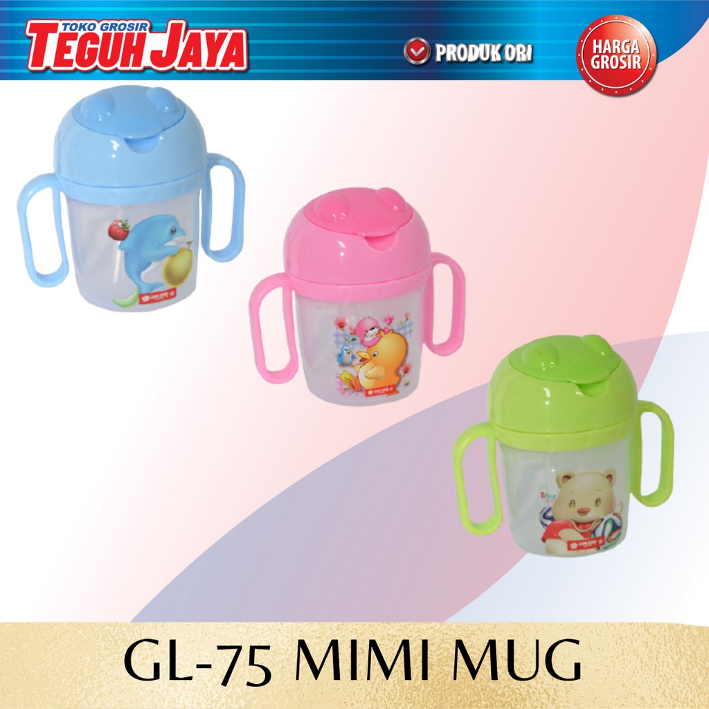 Botol Minum Anak / Lion star / GL-75 Mimi Mug 350 Ml Botol Minum Anak Lion Star