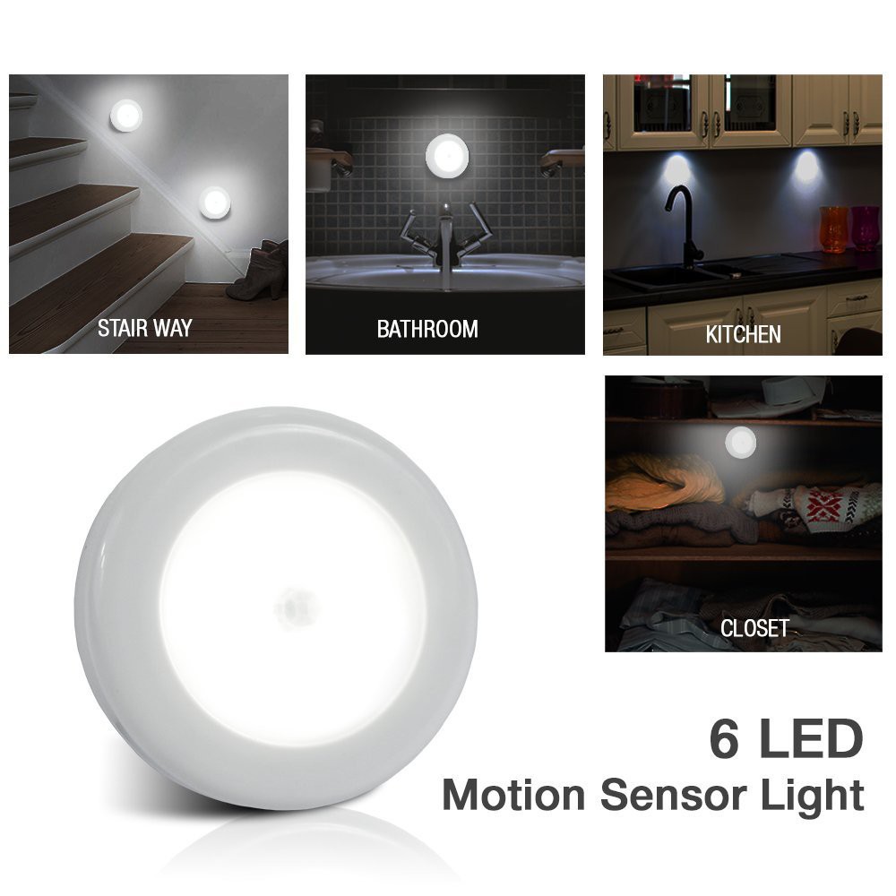 Hot Sale/Wireless PIR Motion Sensor Otomatis LED Lampu Malam Lorong Lemari Tangga Kamar Lampu