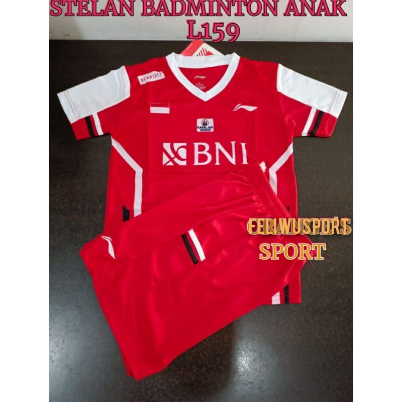 BAJU BADMINTON ANAK ANAK/SETELAN ANAK BULUTANGKIS LINING