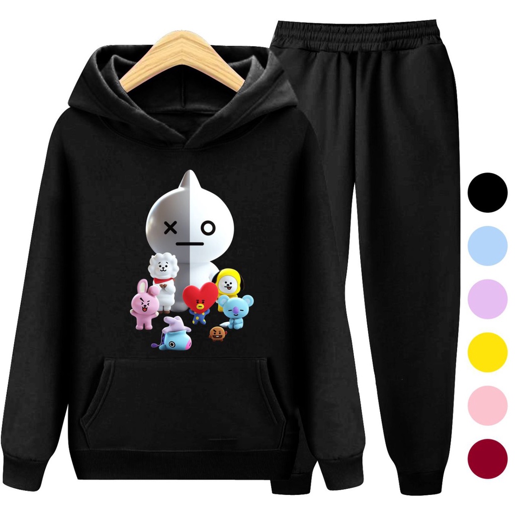 Setelan Sweater Anak BT21 Hoodie Anak Perempuan / Sweater Anak Korea S - XXL