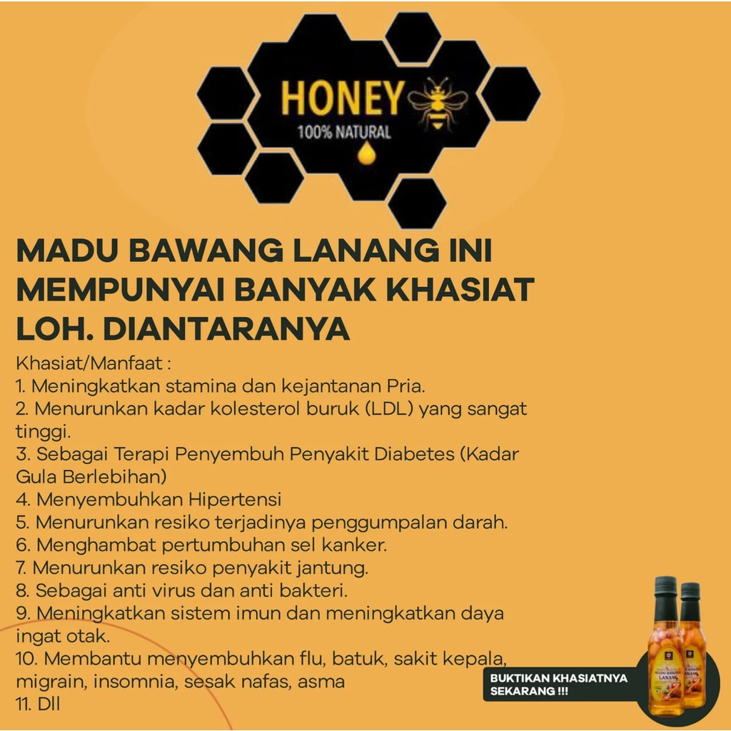 madu kesehatan asli murni bawang lanang tunggal jamu obat kuat pria tahan lama  asyifa-3