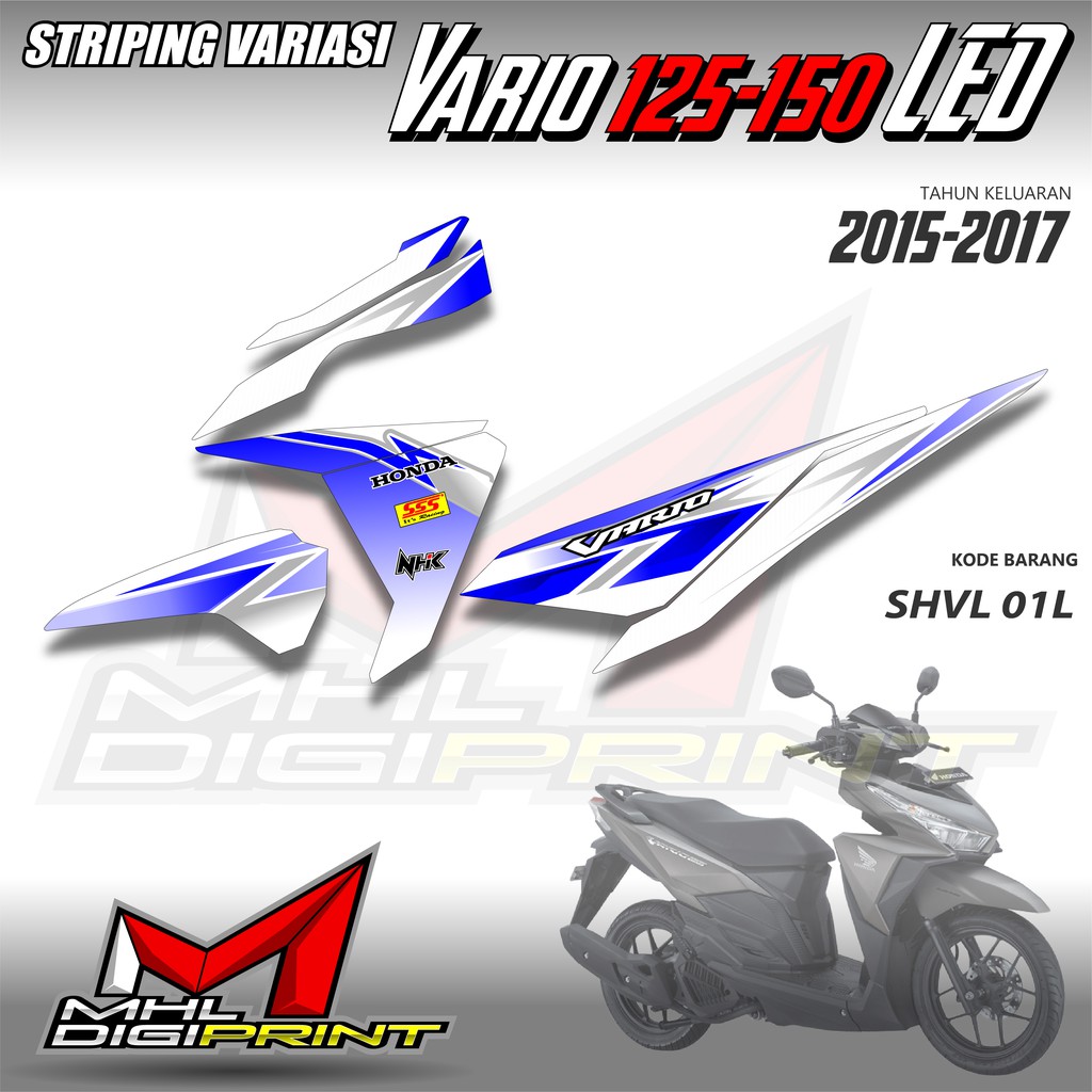 STRIPING VARIASI HONDA VARIO 125 &amp; 150 -  STIKER VARIO 125 &amp; 150 LED - SHVL 01