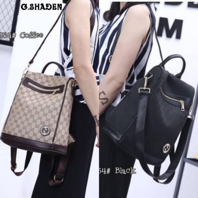 Gucci Shaden Backpack Tas Fashion Wanita Tas Ransel Cewek Murah Tas Gendong Bagus Murah Tas Kuliah