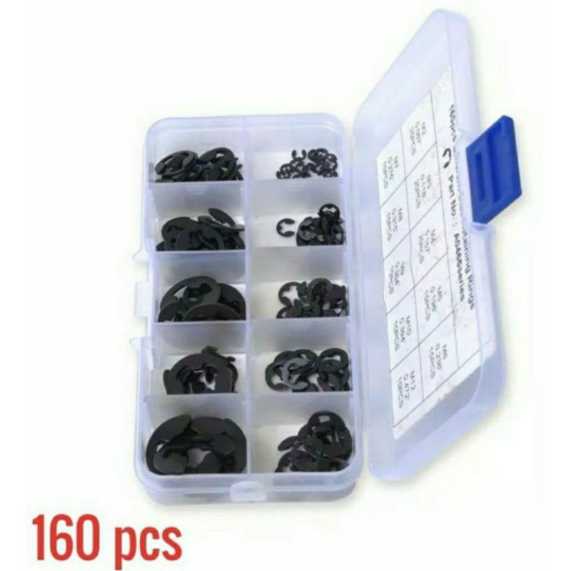 Snap E Ring Carbon Stell 160 pcs