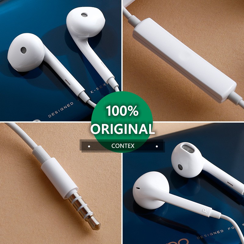 Oppo Headset MH135 Type-c / 3.5MM Ori Earphone Stereo Bass