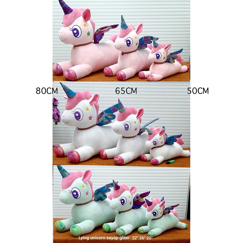 lying boneka Unicorn soft lembut besar bantal unicorn kuda pony import unicorn angel