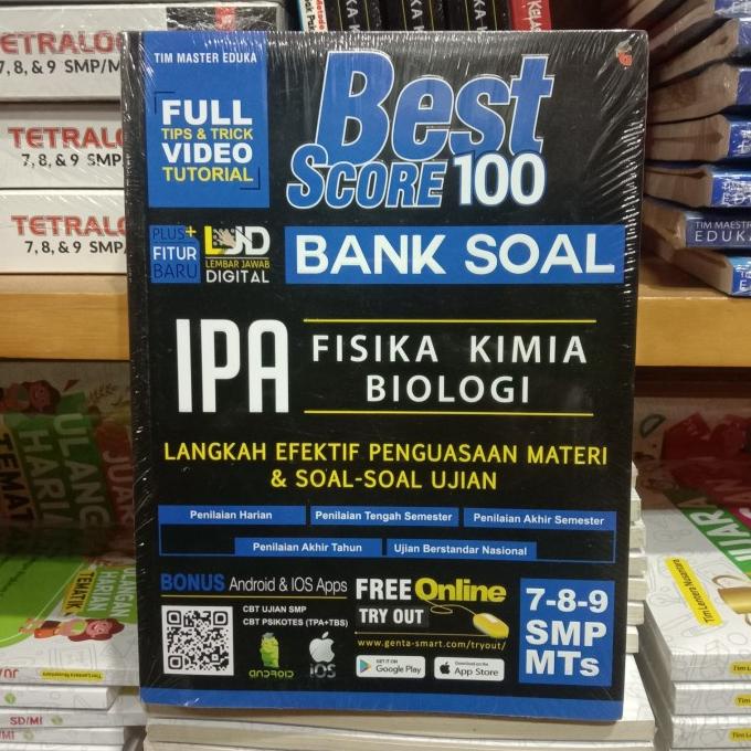 

Buku Soal - Best Score 100 Bank Soal IPA Untuk SMP Kelas 7,8,9