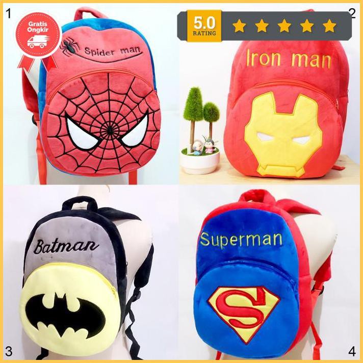 Tas Ransel Boneka Spiderman Thomas Batman Superman Besar 30Cm Tk Gratis889