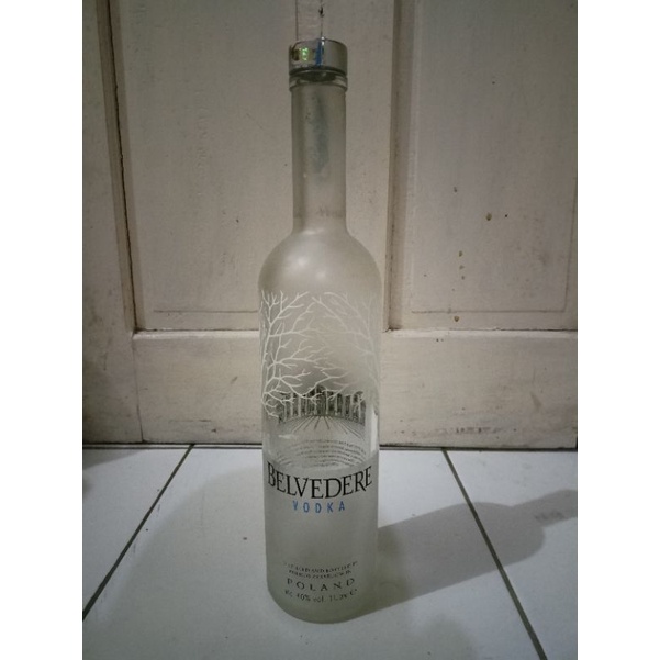 Jual Botol Bekas Belvedere Vodka - SIZE SATU LITER.