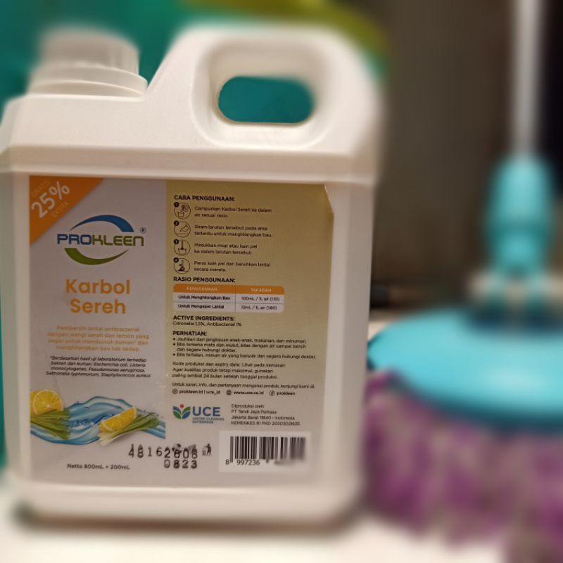 Prokleen Karbol Sereh Pembersih lantai antibacterial Sereh 1Liter