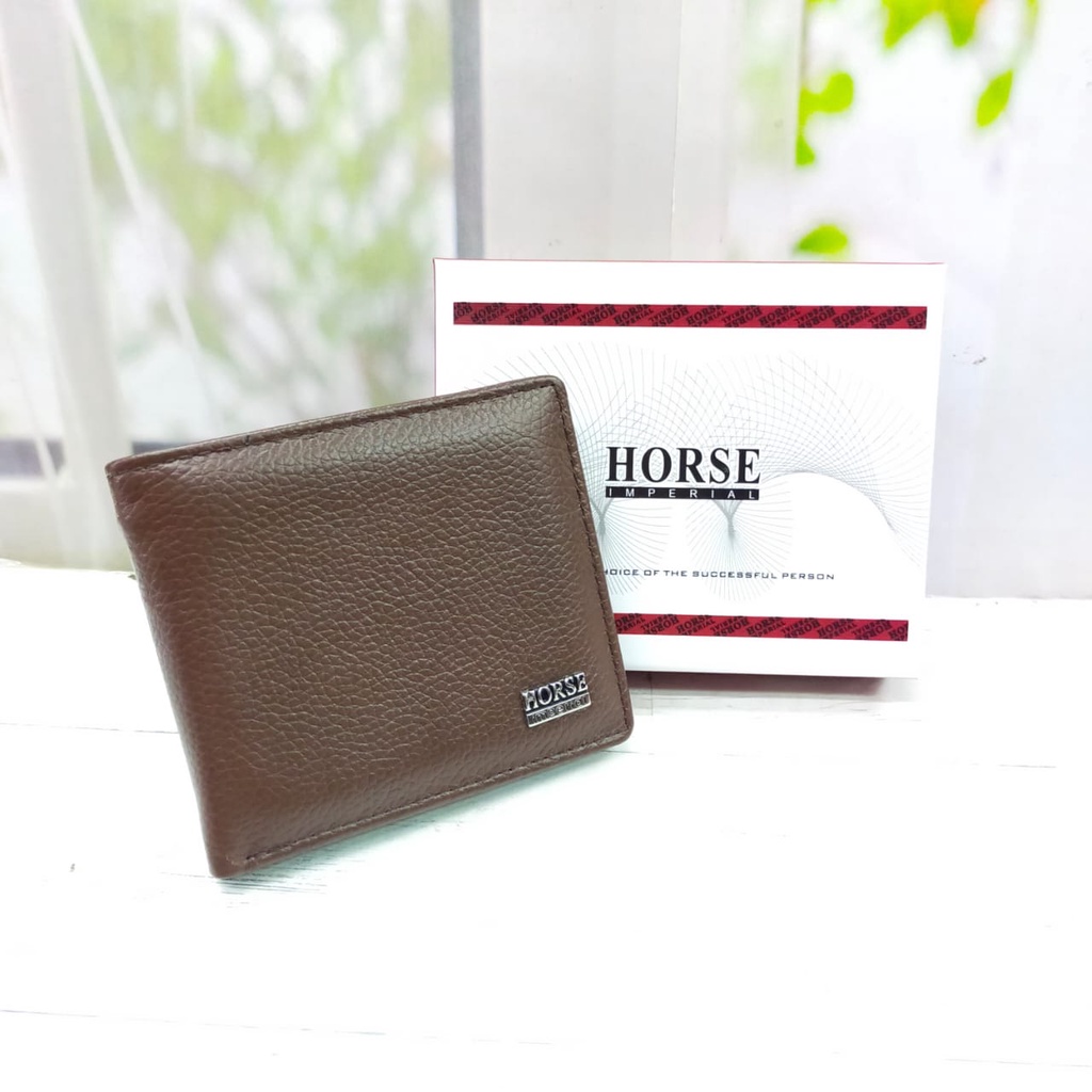 Dompet Imperial Horse Tanpa Kancing. Dompet Kulit Asli Pria. Dompet Pendek Laki-Laki.