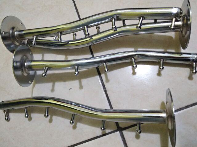 Hanger Seruling Paku Tembok Gantungan Baju Suling Belalai Gantungan Baju Celana Hijab Besi Chrome