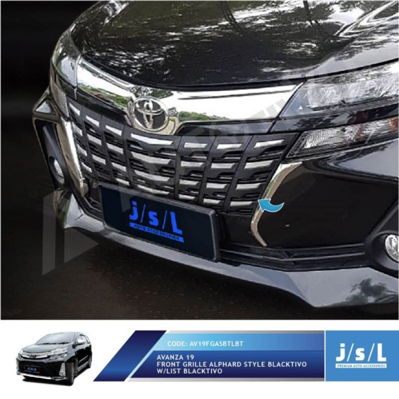 JSL Grill Depan New Avanza 2019 Front Grille M/Alphard Blacktivo