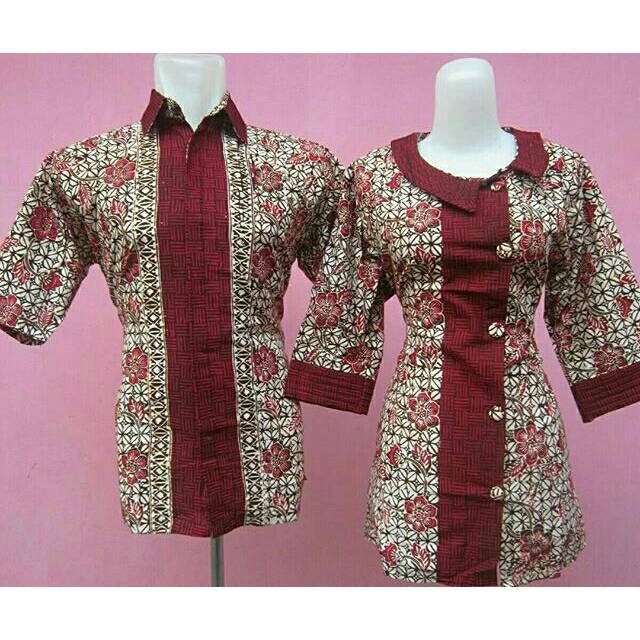 Couple Batik/ Sarimbit batik/ Seragam Batik/Batik cap/ Baju kondangan/ Baju pesta