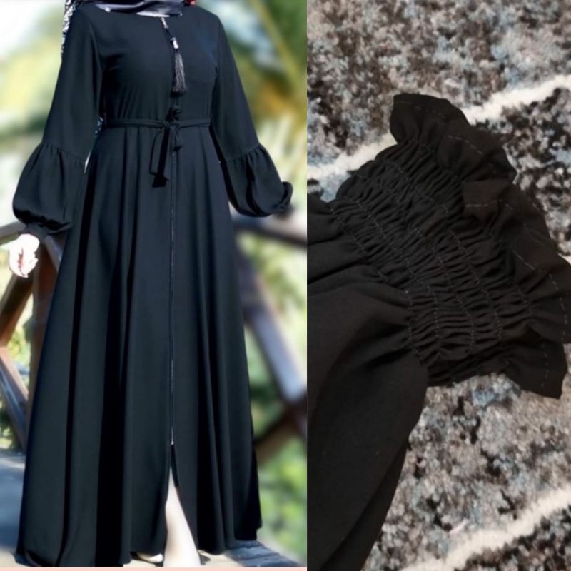 Gallery Exclusive Abaya Hitam Gamis Ziper Arsyi