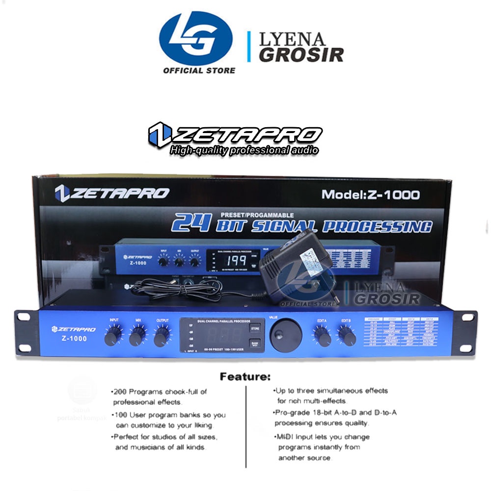 Zetapro Z1000 Effect Vocal / Efek Vocal Zeta Pro Z-1000 Original