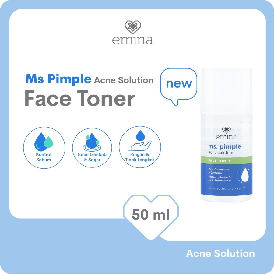 EMINA MS PIMPLE ACNE SOLUTION FACE TONER - 50ML