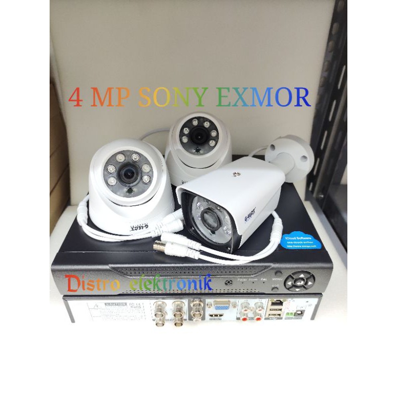 PAKET CCTV 4CH GLENZ 4MP SONY EXMOR PAKET 3 KAMERA 4 MP INDOOR OUTDOOR PAKET 4 CH G-LENZ KOMPLIT
