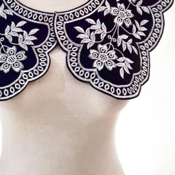 ☁ renda kerah lebar ➨